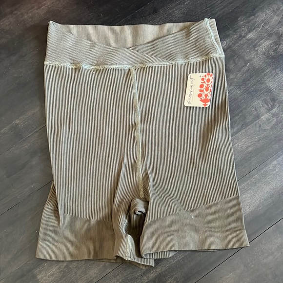 FP Movement by Free People Pants - FP Movement by Free People army green Bike Shorts